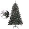 vidaXL Christmas Tree Green and white PVC and steel 4 ft Tree Foldable